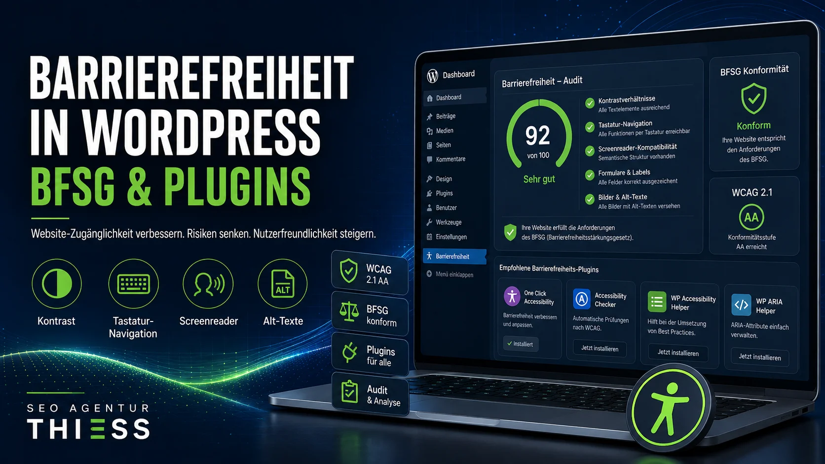 Barrierefreiheit in WordPress: BFSG-Plugins & Tools